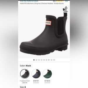 Black Chelsea hunter rain boots